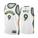Maillot Boston Celtics Derrick White NO 9 Ville 2023-24 Blanc