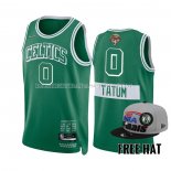 Maillot Boston Celtics Jayson Tatum NO 0 Ville 2022 NBA Finals Vert
