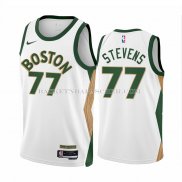 Maillot Boston Celtics Lamar Stevens NO 77 Ville 2023-24 Blanc