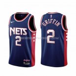 Maillot Brooklyn Nets Blake Griffin NO 2 Ville 2021-22 Bleu Maillot Brooklyn Nets Blake Griffin NO 2 Ville 2021-22 Bleu