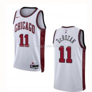 Maillot Chicago Bulls Demar Derozan NO 11 Ville 2022-23 Blanc