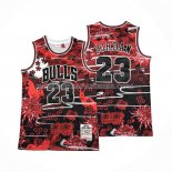 Maillot Chicago Bulls Michael Jordan NO 23 Mitchell & Ness Lunar New Year Rouge
