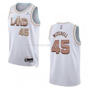 Maillot Cleveland Cavaliers Donovan Mitchell NO 45 Ville 2022-23 Blanc