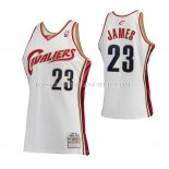 Maillot Cleveland Cavaliers LeBron James NO 23 Mitchell & Ness 2003-04 Blanc