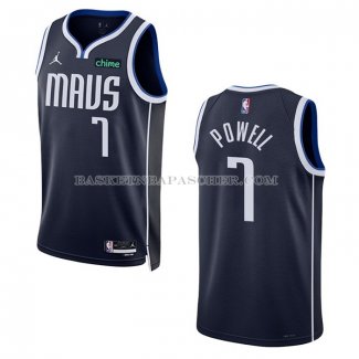 Maillot Dallas Mavericks Dwight Powell NO 7 Statement 2022-23 Bleu