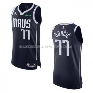 Maillot Dallas Mavericks Luka Doncic NO 77 Statement Authentique 2022-23 Bleu