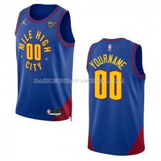 Maillot Denver Nuggets Personnalise Statement 2022-23 Bleu