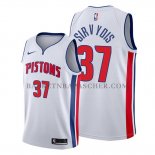 Maillot Detroit Pistons Deividas Sirvydis Association 2019-20 Blanc Maillot Detroit Pistons Deividas Sirvydis Association 2019-20 Blanc
