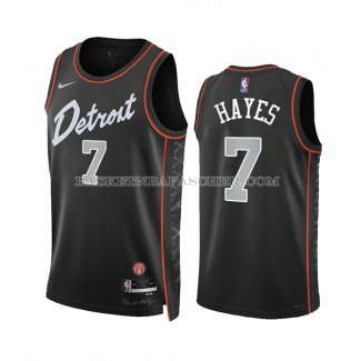 Maillot Detroit Pistons Killian Hayes NO 7 Ville 2023-24 Noir