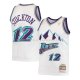 Maillot Enfant Utah Jazz John Stockton NO 12 Hardwood Classics Throwback 1996-97 Blanc
