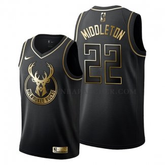 Maillot Golden Edition Milwaukee Bucks Khris Middleton Noir