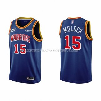 Maillot Golden State Warriors Mychal Mulder NO 15 75th Anniversary Bleu