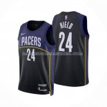 Maillot Indiana Pacers Buddy Hield NO 24 Ville 2022-23 Bleu