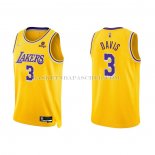 Maillot Los Angeles Lakers Anthony Davis NO 3 75th Anniversary 2021-22 Jaune