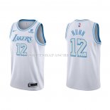 Maillot Los Angeles Lakers Kendrick Nunn NO 12 Ville 2021-22 Blanc