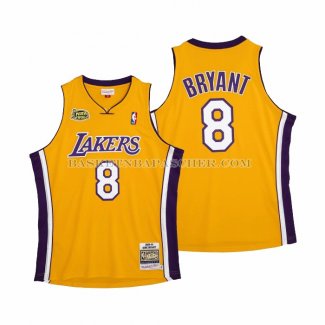 Maillot Los Angeles Lakers Kobe Bryant NO 8 Icon 1999-00 Finals Bound Jaune