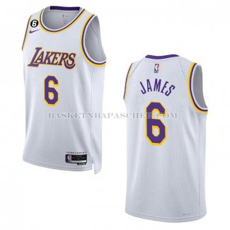 Maillot Los Angeles Lakers LeBron James NO 6 Association 2022-23 Blanc