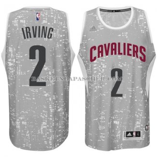 Maillot Lumieres de la ville Cleveland Cavaliers Irving Gris