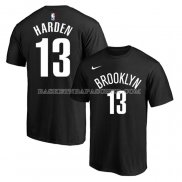Maillot Manche Courte Brooklyn Nets James Harden Noir