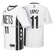 Maillot Manche Courte Brooklyn Nets Lopez Gris