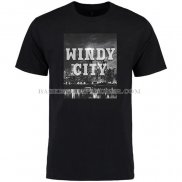 Maillot Manche Courte Chicago Bulls Ville Noir