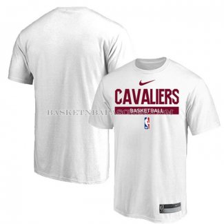 Maillot Manche Courte Cleveland Cavaliers Practice Performance 2022-23 Blanc