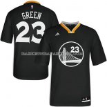 Maillot Manche Courte Golden State Warriors Green Noir