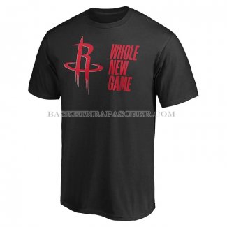 Maillot Manche Courte Houston Rockets Whole New Game Noir