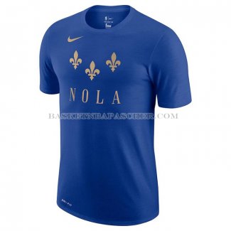 Maillot Manche Courte New Orleans Pelicans Ville 2020-21 Bleu