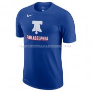 Maillot Manche Courte Philadelphia 76ers Ville 2020-21 Bleu
