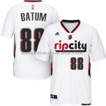 Maillot Manche Courte Portland Trail Blazers Batum Blanc