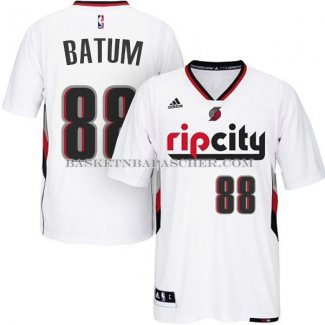 Maillot Manche Courte Portland Trail Blazers Batum Blanc