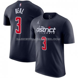 Maillot Manche Courte Washington Wizards Bradley Beal Statement Bleu