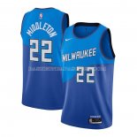 Maillot Milwaukee Bucks Khris Middleton Ville 2020-21 Bleu