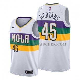 Maillot New Orleans Pelicans Dairis Bertans Ville Blanc