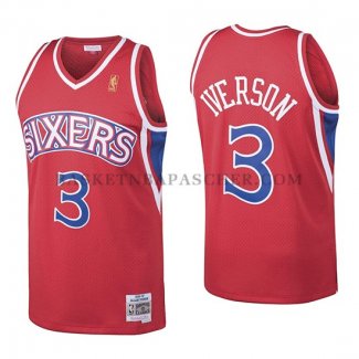 Maillot Philadelphia 76ers Allen Iverson Retro 3 1996-97 Rouge