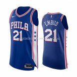 Maillot Philadelphia 76ers Joel Embiid NO 21 Icon Authentique Bleu