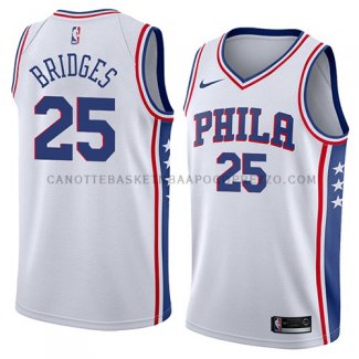 Maillot Philadelphia 76ers Mikal Bridges Association 2018 Blanc
