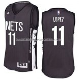 Maillot Remix Alternate Brooklyn Nets Lopez 2016-17 Noir