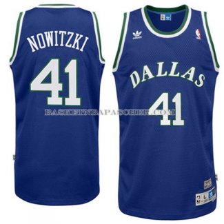 Maillot Retro Dallas Mavericks Nowitzki Bleu