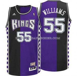 Maillot Retro Sacramento Kings Williams Purpura Noir