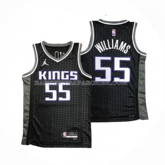 Maillot Sacramento Kings Jason Williams NO 55 Statement 2020-21 Noir