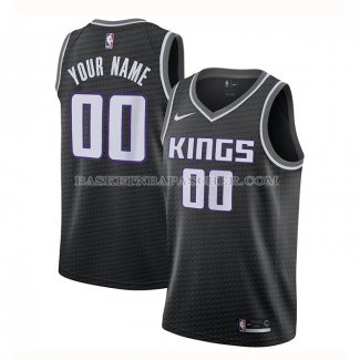 Maillot Sacramento Kings Personnalise Statement Noir