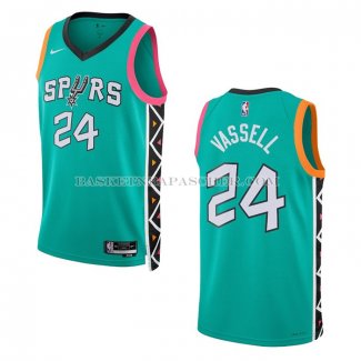 Maillot San Antonio Spurs Devin Vassell NO 24 Ville 2022-23 Vert
