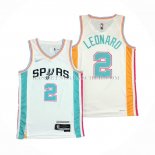 Maillot San Antonio Spurs Kawhi Leonard NO 2 Ville 2021-22 Blanc