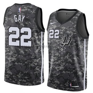 Maillot San Antonio Spurs Rudy Gay Ciudad 2018 Gris