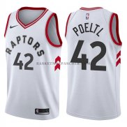 Maillot Toronto Raptors Jakob Poeltl Association 2017-18 Blanc