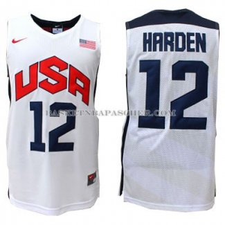 Maillot USA 2012 Harden Blanc