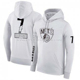 Veste a Capuche Brooklyn Nets Kevin Durant Blanc