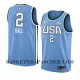 Maillot 2019 Rising Star Lonzo Ball USA Bleu